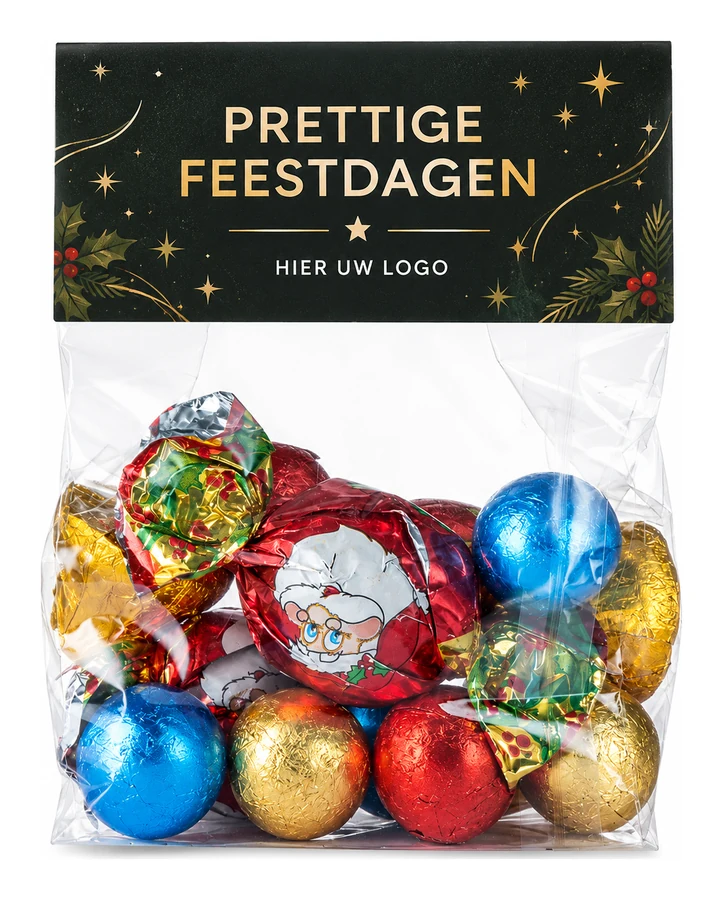 Zakje met Kerstchocolade, 60 gram