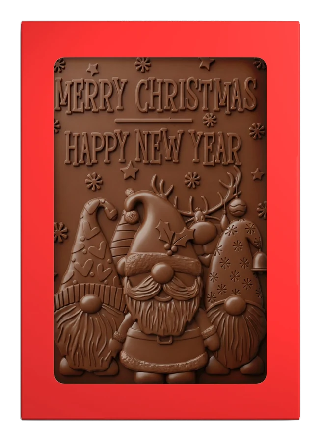 Chocoladeplak Kerstmannetjes
